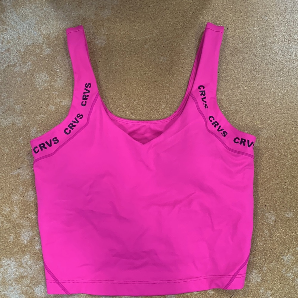 Sample CRVS pink crop bra